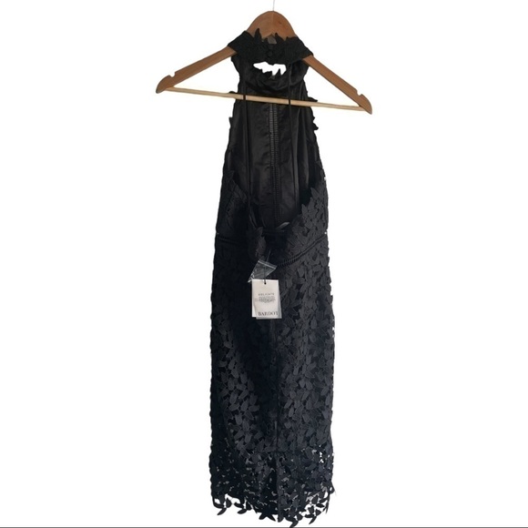 Bardot‎ Gemma Lace Halter Cocktail Dress Black 6 - Picture 7 of 11